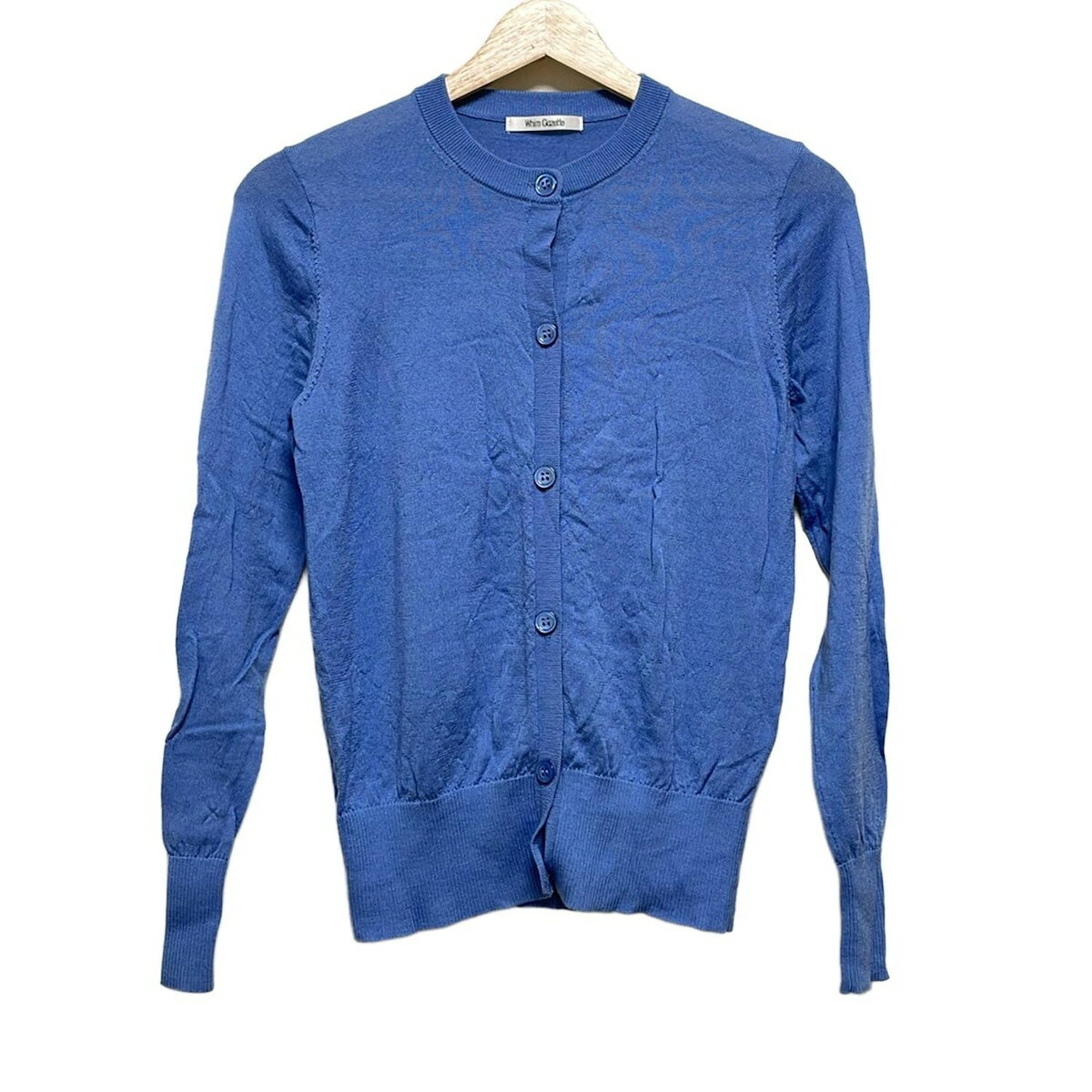 【中古】whim gazette(ウィムガゼット) カーディガン 長袖 ブルーグレー