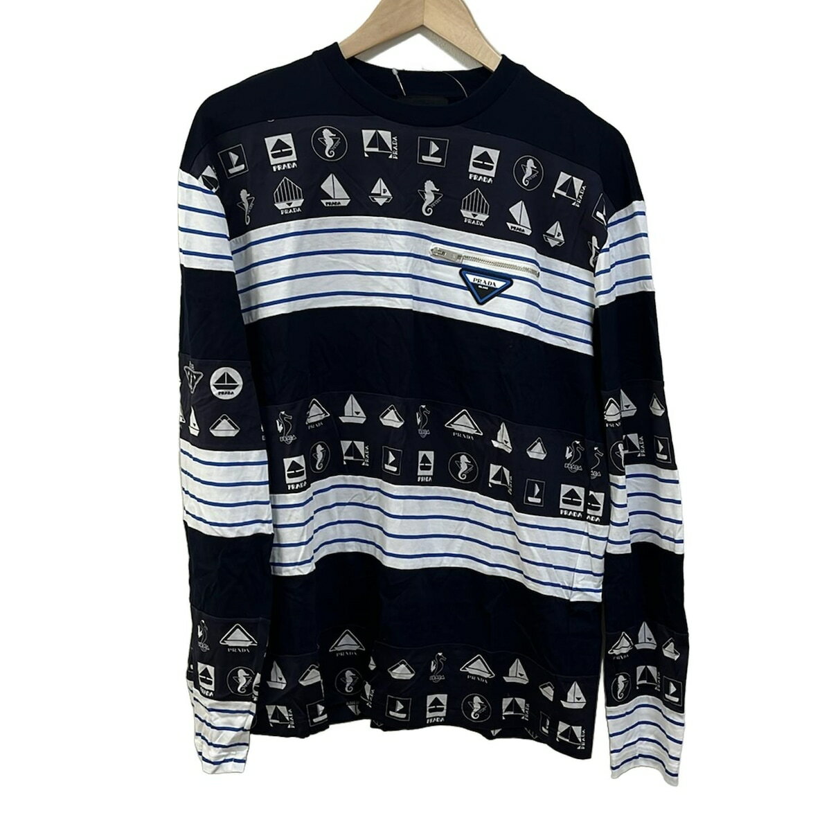 美品 PRADA プラダ 半袖ボーダーニットトップス 楽天市場】PRADA プラダ(柄ボーダー)(トップス|メンズ