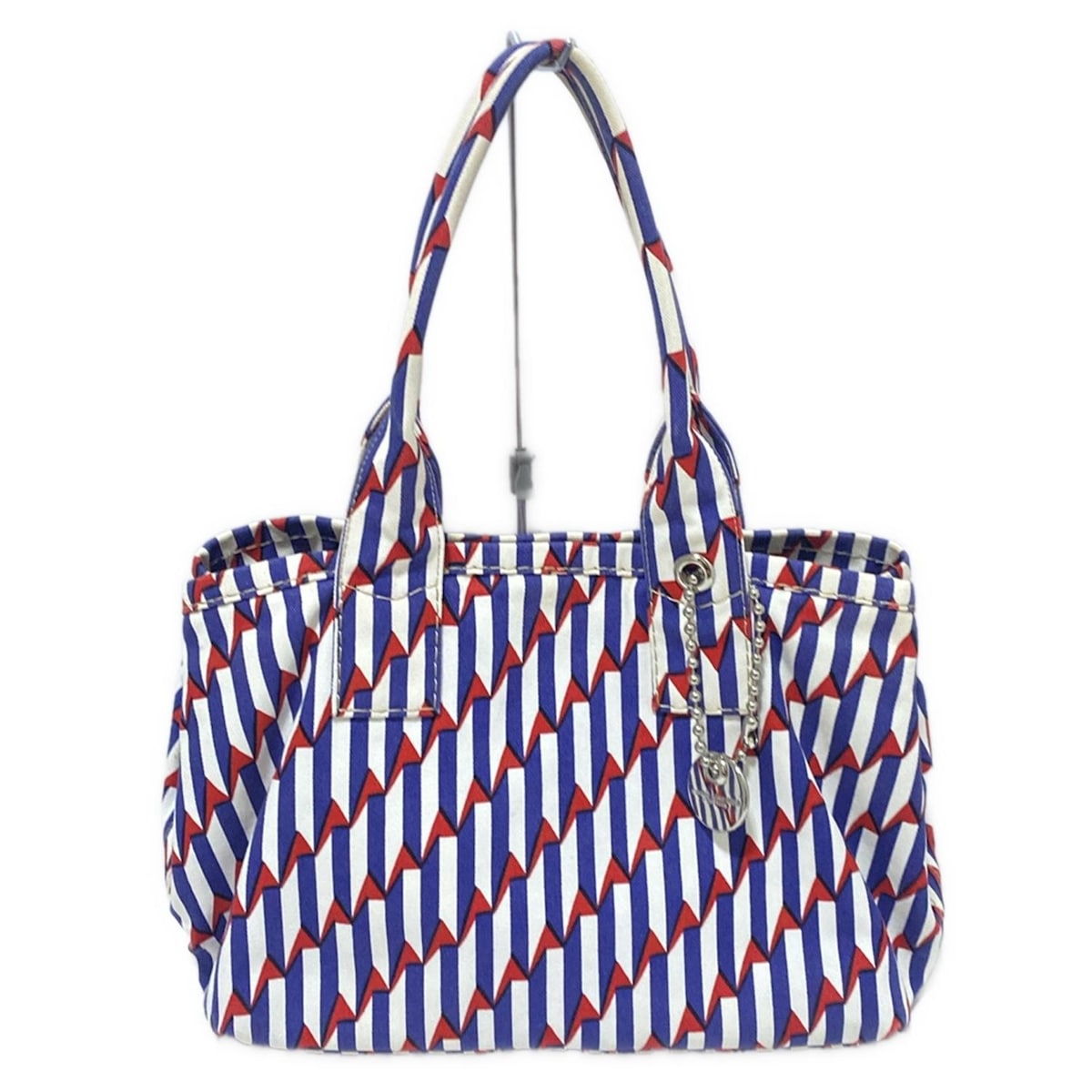 【中古】MARC JACOBS(マークジェイコブス) トートバッグ 白×レッド×マルチ