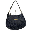 【中古】russet(ラシット) ショルダーバッグ ダークネイビー×ダークブラウン レザー
