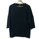【中古】Drawer(ドゥロワー) チュニック クルーネック/七分袖 黒