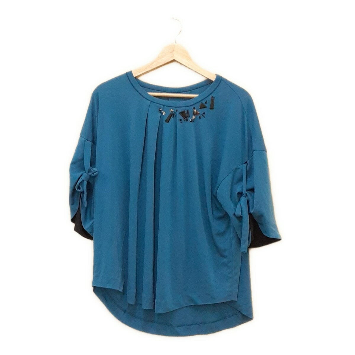 新品 未使用 ソニアリキエル リボン柄半袖シャツ サイズ44 ライトブラウン ソニアリキエル☆ ヒョウ柄 半袖チュニック カットソー リボン