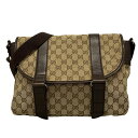 【中古】GUCCI(グッチ) GG柄 ショルダーバッグ ベージュ×ダークブラウン レザー(4)