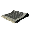 【中古】LOUIS VUITTON(ルイヴィトン) ショールモノグラムデニム ストール(ショール) ノワール ウール、シルク(4)