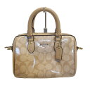 【中古】COACH(コーチ) ミニ ローアン クロスボディ ハンドバッグ ベージュ レザー