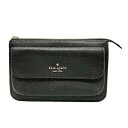 【中古】Kate spade(ケイトスペード) 財布 ウォレットショルダー 黒 レザー