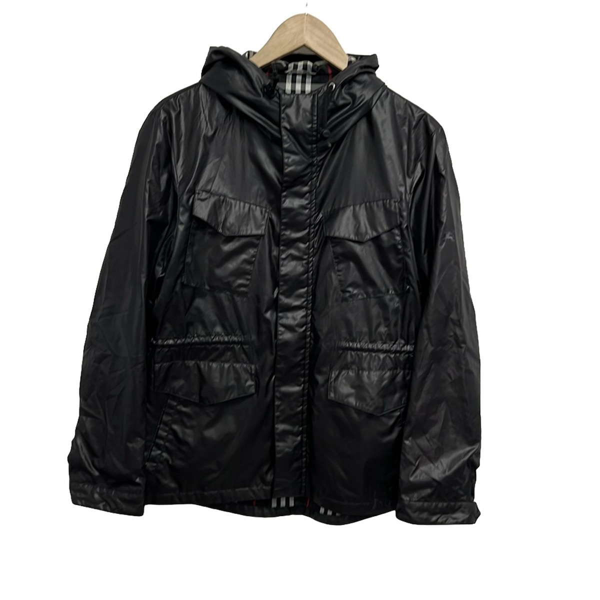 【中古】Burberry Black Label(バーバリーブラックレーベル) ブルゾン ナイロンジャケット 黒