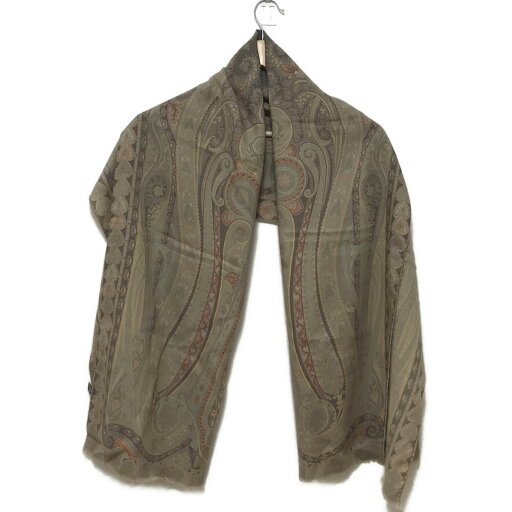【新着】【中古】ETRO(エトロ) ストール(ショール) カーキ×ベージュ×マルチ ウール、シルク 【新着】【中古】ETRO(エトロ) ストール(ショール) カーキ×ベージュ×マルチ ウール、シルク