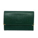 【中古】NINARICCI(ニナリッチ) 長財布 がま口 グリーン レザー