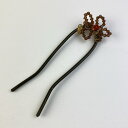 【中古】colette malouf(コレットマルーフ) アクセサリー フラワー/かんざし ブラウン×レッド