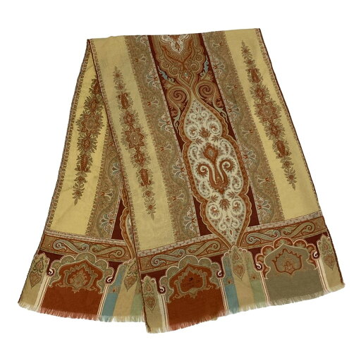 【中古】ETRO(エトロ) スカーフ イエロー×レッド×マルチ 【中古】ETRO(エトロ) スカーフ イエロー×レッド×マルチ