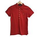 【中古】RalphLauren(ラルフローレン) 半袖ポロシャツ ボルドー×ブラウン×マルチ
