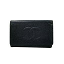 【中古】CHANEL(シャネル) キーケース 6連フック/ココマーク 黒