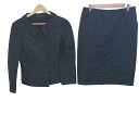 【中古】SWINSWING(スウィンスウィング) スカートスーツ 花柄 黒