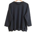 【中古】mizuiro ind(ミズイロインド) 長袖カットソー クルーネック 黒