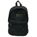 【中古】MARC JACOBS(マークジェイコブス) クロスビーキルトバックパック リュックサック 黒 レザー