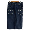 【中古】DRIES VAN NOTEN(ドリスヴァンノッテン) ロングスカート スタッズ ネイビー