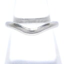 【中古】TIFFANY&Co.(ティファニー) カーブドバンドリング リング 総重量:3.1g/イニシャル刻印/記念日刻印 Pt950
