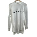 【中古】MARNI(マルニ) 長袖Tシャツ クルーネック/ロング丈 白×黒