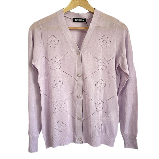 【中古】MARY QUANT(マリークワント) カーディガン 長袖/花柄/シースルー ライトパープル 【中古】MARY QUANT(マリークワント) カーディガン 長袖/花柄/シースルー ライトパープル