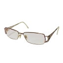 【中古】CAZAL(カザール) メガネ 度入り クリア×レッド×ゴール...(4)