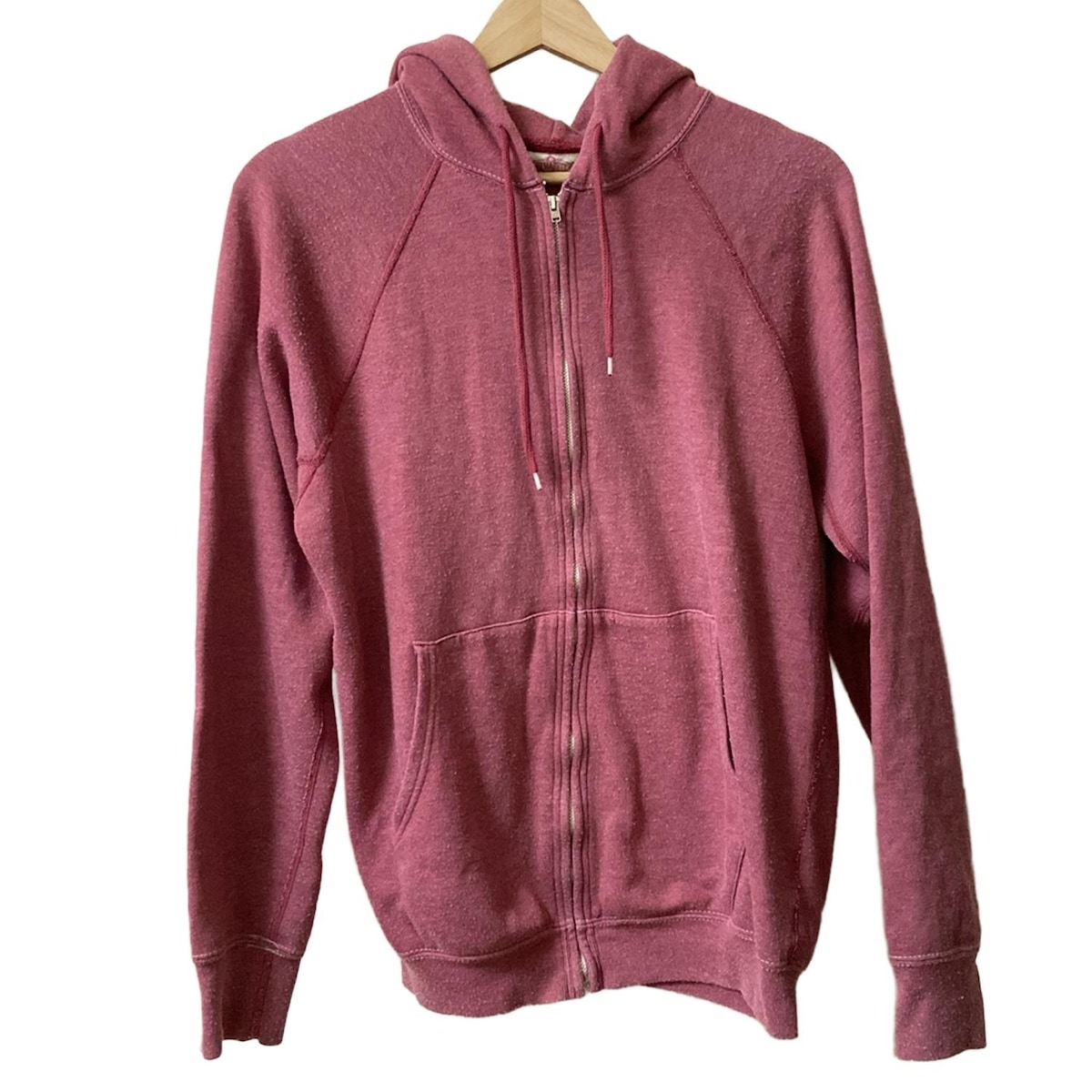 【中古】HOLLYWOOD RANCH MARKET(ハリウッドランチマーケット) パーカー 長袖/ジップアップ/ウォッシュ加工 ボルドー(4)