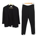 【中古】PLS+T(PLST)(プラステ) レディースパンツスーツ 黒