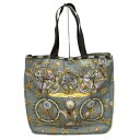 【中古】LESPORTSAC(レスポートサック) トートバッグ SWASHコラボ ブルーグリーン×マルチ