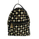 【中古】ThinkBee(シンクビー) リュックサック 黒×ブラウン×アイボリー(4)