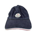 【中古】MONCLER(モンクレール) キャップ ネイビー コットン