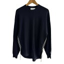【中古】nagonstans(ナゴンスタンス) 長袖カットソー クルーネック ダークネイビー×アイボリー
