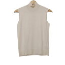 【中古】theory luxe(セオリーリュクス) ノースリーブセーター タートルネック/シルク混 アイボリー