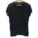 【中古】theory luxe(セオリーリュクス) 半袖カットソー シースルー 黒