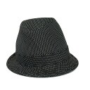 【中古】FRED PERRY(フレッドペリー) ハット ドット柄 黒×白 コットン