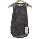 【中古】lululemon(ルルレモン) ノースリーブカットソー クルーネック パープル×ライトパープル