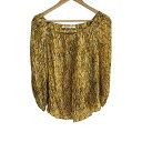 【新着】【中古】DIANE VON FURSTENBERG(DVF)(ダイアン・フォン・ファステンバーグ) 長袖カットソー ダークイエロー×黒×マルチ