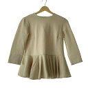 【中古】TSURU BY MARIKO OIKAWA(ツルバイマリコオイカワ) 長袖カットソー ベージュ