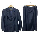 【中古】FERRAGAMO/SalvatoreFerragamo(サルバトーレフェラガモ) スカートスーツ ストライプ ダークネイビー