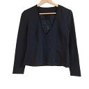 【中古】Leilian(レリアン) 長袖カットソー その他 襟/レース/冬 黒