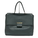 【中古】FURLA(フルラ) ハンドバッグ ブルーグレー レザー