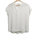 【中古】theory luxe(セオリーリュクス) 半袖カットソー Vネック 白