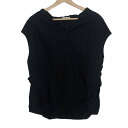 【中古】DEUXIEME CLASSE(ドゥーズィエム) 半袖カットソー Vネック ダークネイビー