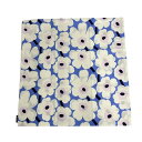 【中古】marimekko(マリメッコ) 小物 クッションカバー/花柄 ブルー×白×マルチ コットン