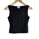 【中古】VERSACE CLASSIC(ヴェルサーチクラシック) タンクトップ スパンコール 黒