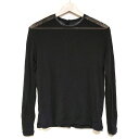 【中古】AKIRA NAKA(アキラナカ) 長袖カットソー ドット柄 黒×ベージュ