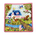 【中古】FEILER(フェイラー) 小物 ハンドタオル/小鹿/うさぎ/リス/鳥 ライトピンク×ライトブルー×マルチ コットン