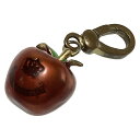 【中古】JUICY COUTURE(ジューシークチュール) ペンダントトップ アップル(リンゴ) ボルドー×グリーン×ブロンズ