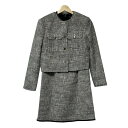 【新着】【中古】theory(セオリー) ワンピーススーツ グレー×黒