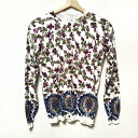 【新着】【中古】ETRO(エトロ) アンサンブル シルク混/花柄 白×ピンク×マルチ