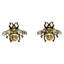 【中古】GUCCI(グッチ) Bee Pierce ピアス ゴールド×白×クリア